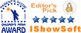 5/5 Rating and Editor's pick on IsHowWeb.com