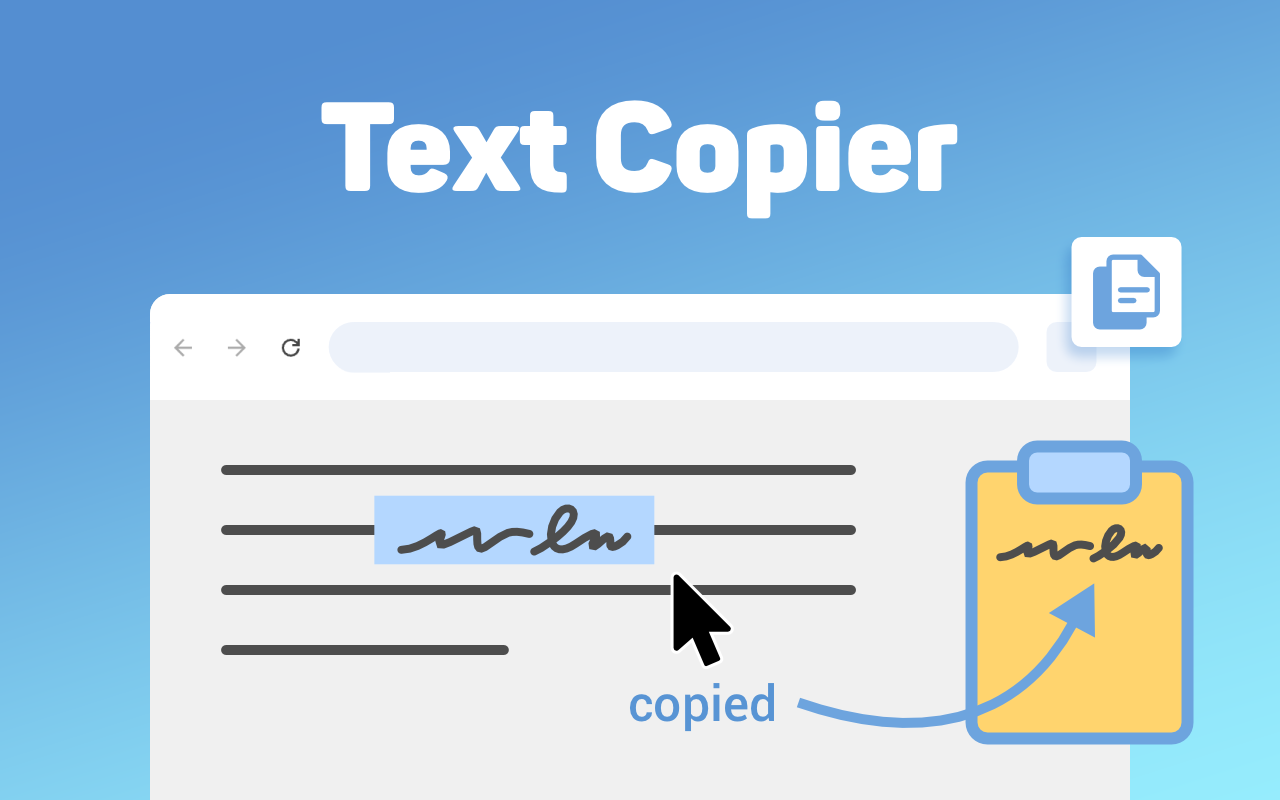 Text Copier Banner